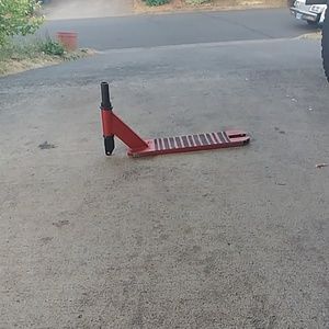 Red pro scooter deck